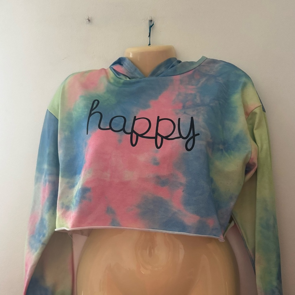 SHEIN Multicolor Tie-Dye Crop Top